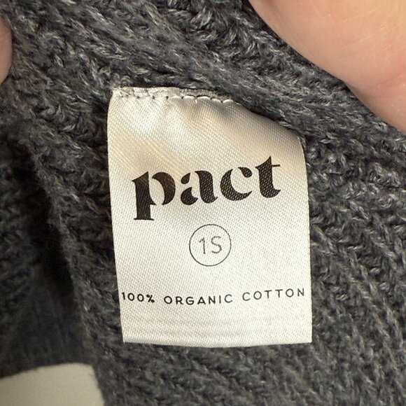 Pact Oversized Gray Cowl Neck Knit Poncho Sweater, One Size - Picture 8 of 9